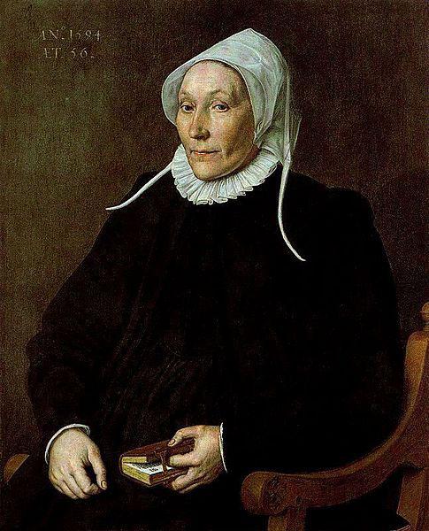 Cornelis Ketel Portrait of a Woman aged 56 in 1594 Germany oil painting art